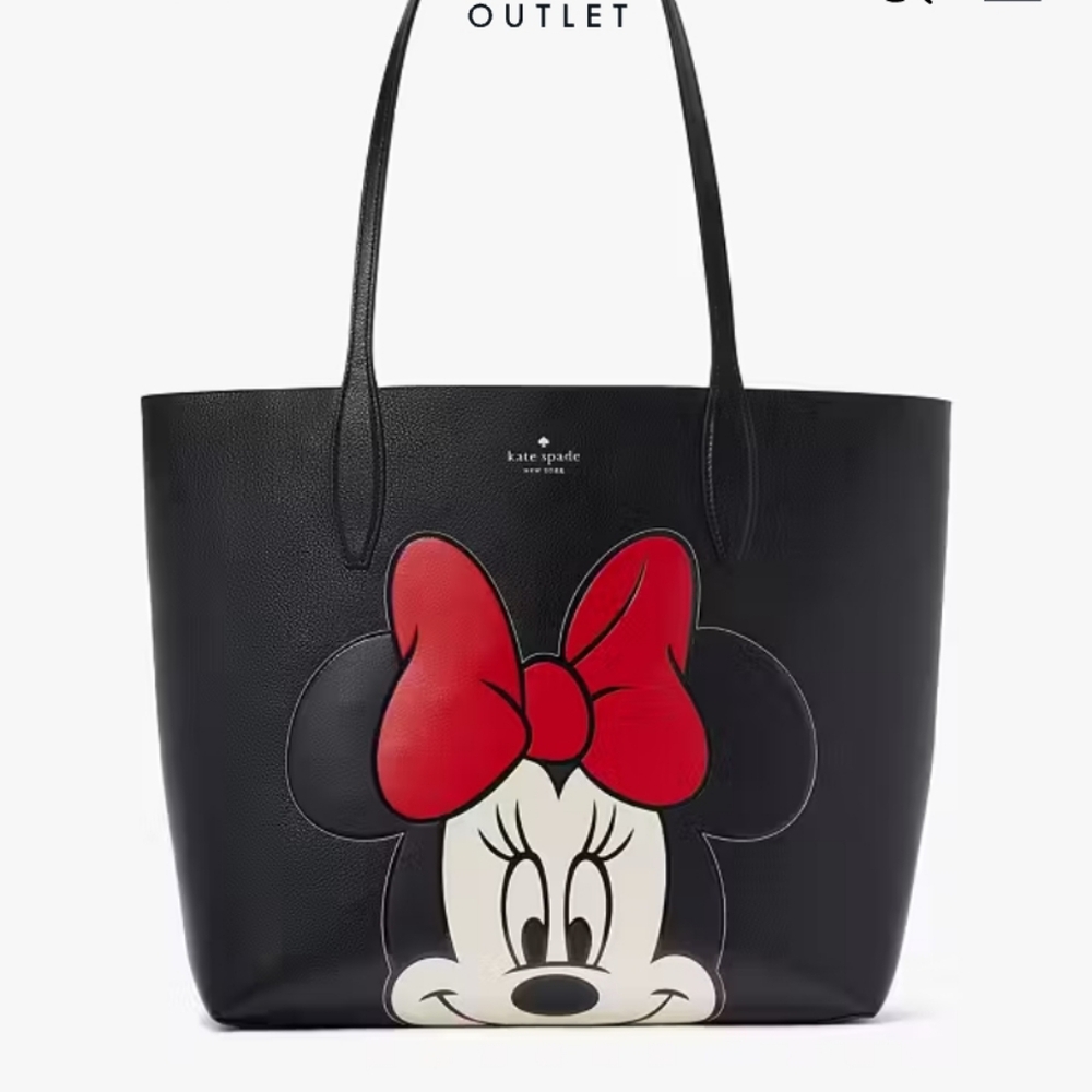 Kate Spade Black and Red Minnie Mouse Tote